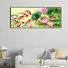 (105*45cm)Fish and Lotus - Full Round Drill Diamond Painting