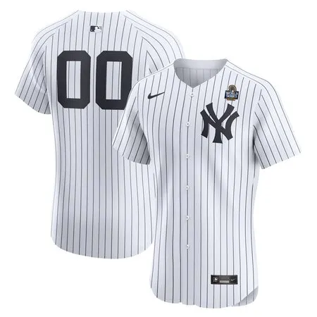 Men's New York Yankees  White 2024 World Series Home Elite Custom Jersey