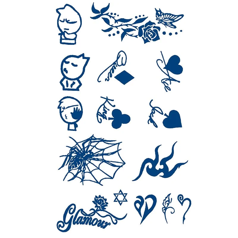 GH101-150 herbal juice tattoo stickers semi-permanent lasting men and women tattoo waterproof sweat plant juice tattoo stickers