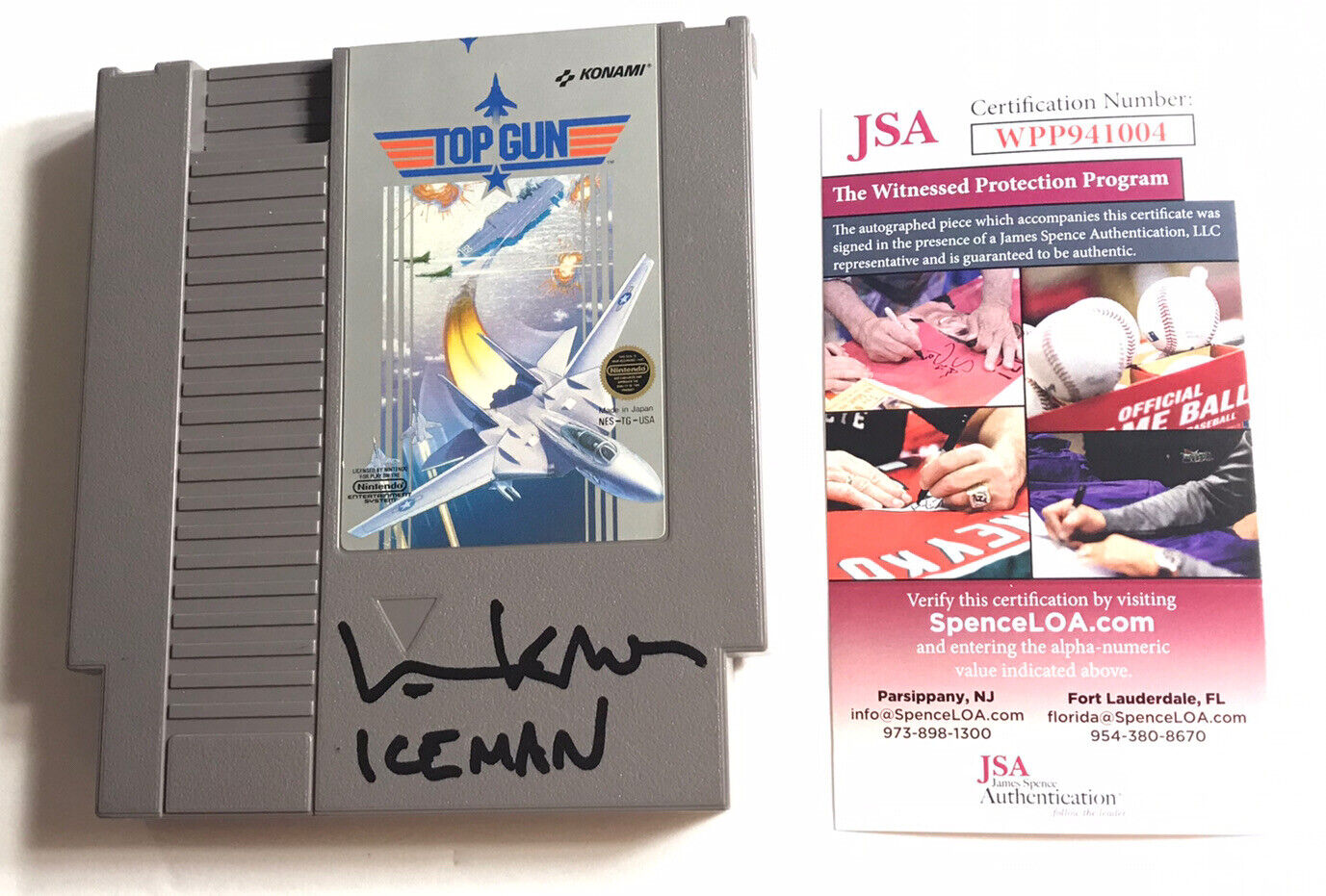 VAL KILMER Signed TOP GUN MAVERICK NES Game Cartridge Autograph JSA COA Cert