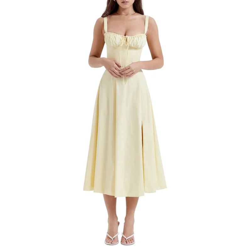 Floral Bustier Midriff Waist Shaper Dress