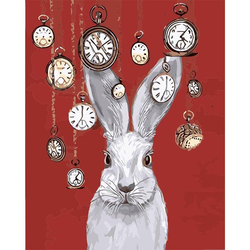 

White Rabbit And Time – Paint By Numbers - 40*50CM, 501 Original