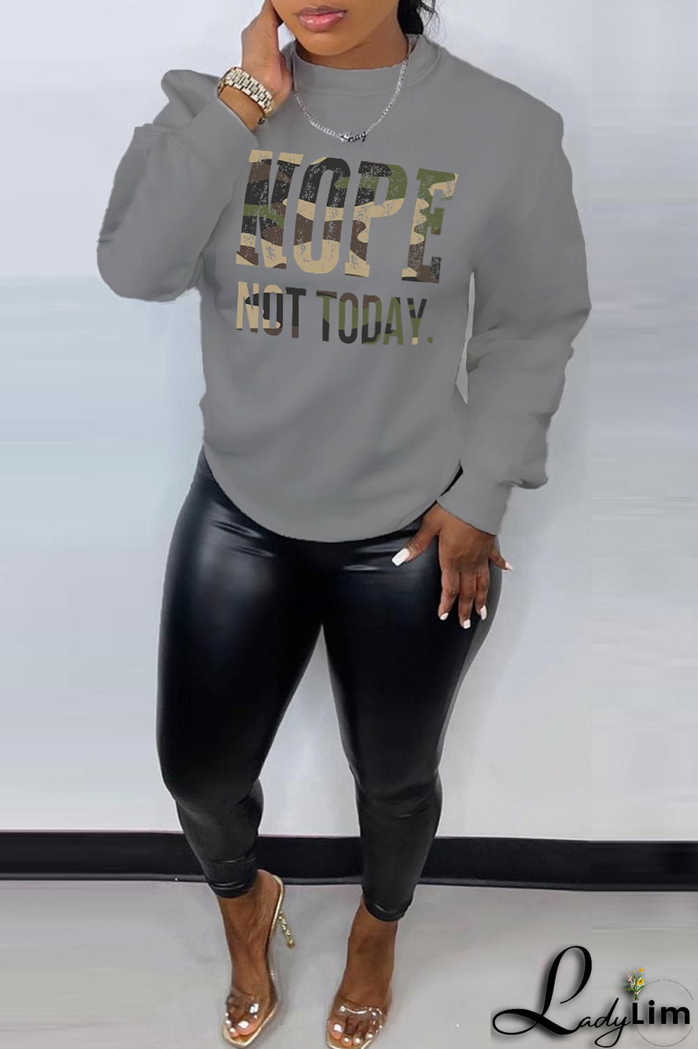 Yellow Casual Street Print Patchwork Letter O Neck Tops