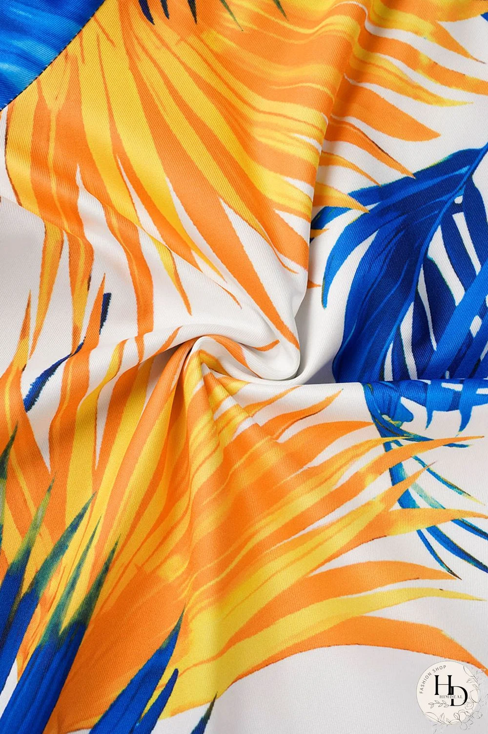 Blue Sexy Casual Print Frenulum Backless Spaghetti Strap Sleeveless Two Pieces