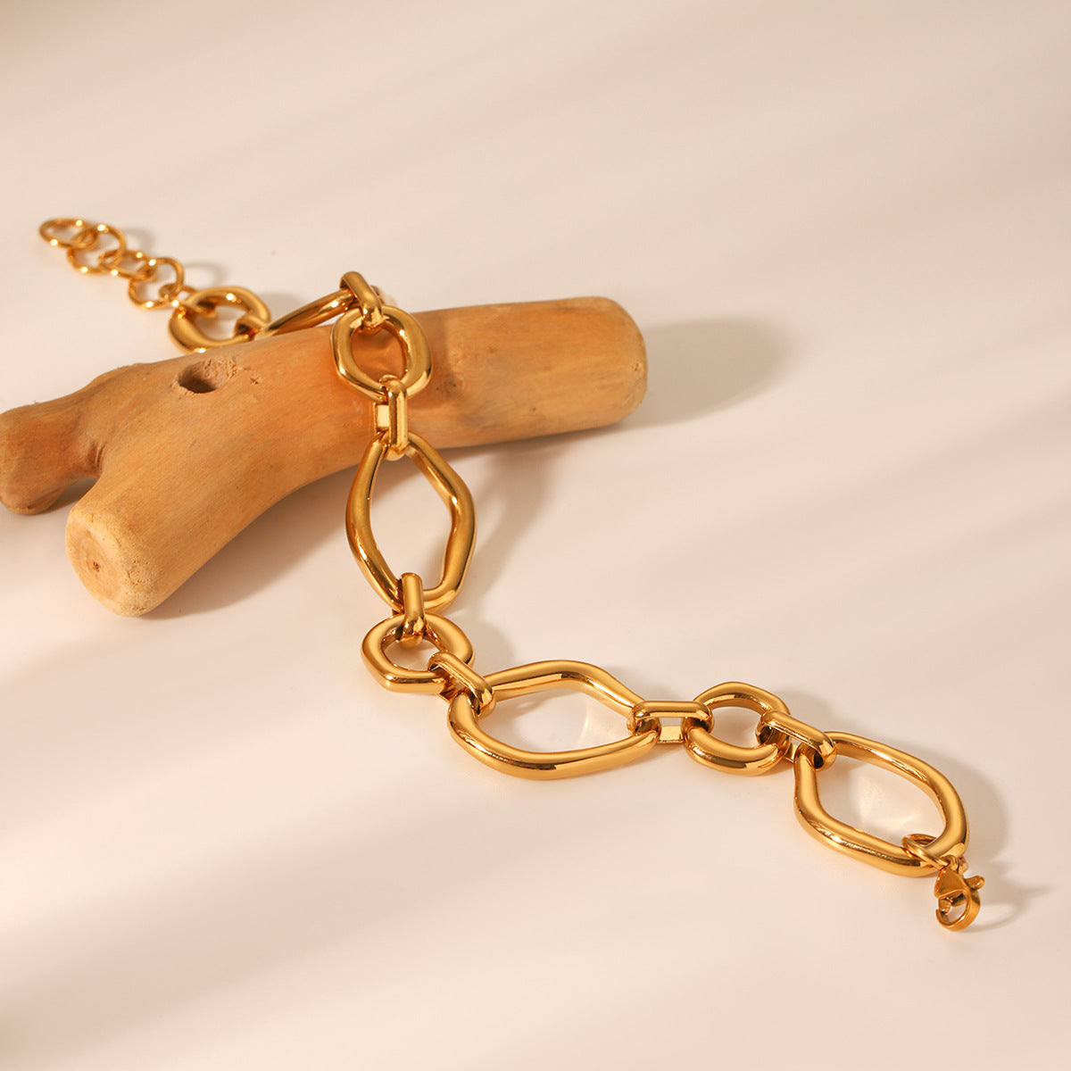 Simple Irregular Geometric Stainless Steel Bracelet Women’S Titanium Steel Jewelry