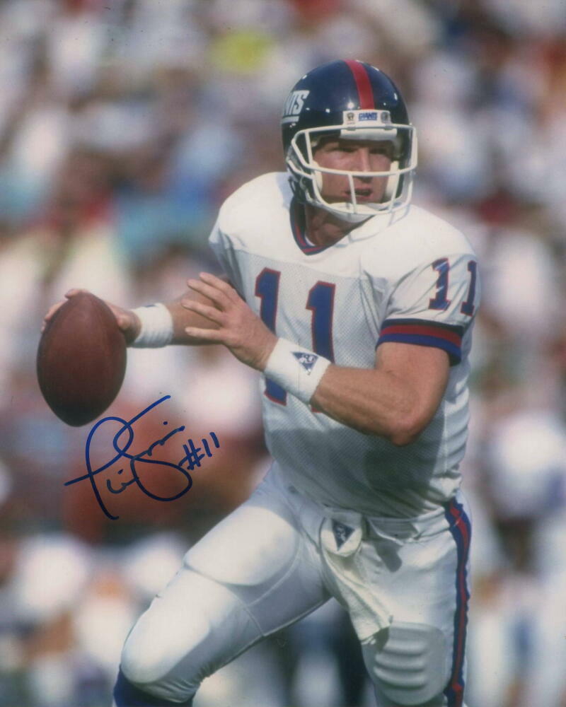 PHIL SIMMS SIGNED AUTOGRAPH 8x10 Photo Poster painting - NEW YORK GIANTS SUPER BOWL CHAMPION