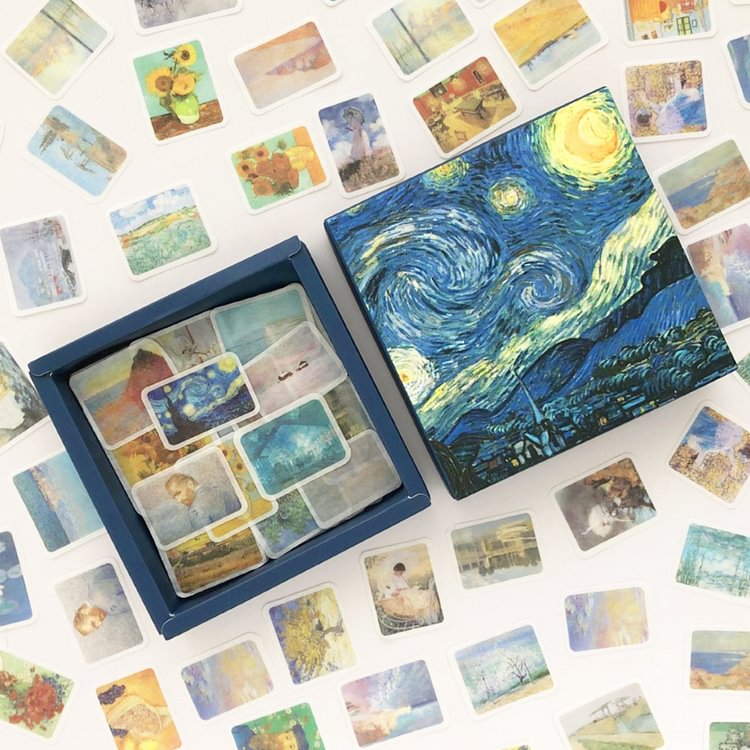 JOURNALSAY 200sheets Creative Cartoon Cute Volume Box Washi Stickers Bag