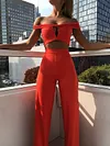 Sexy Hollow Wide Leg Two-Piece Suits