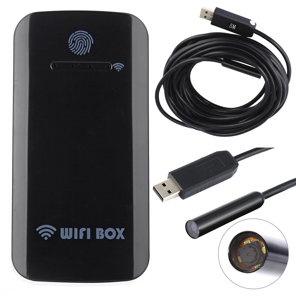 

10mm 6LED Waterproof WiFI Borescope Inspection Endoscope Snake Tube Camera-126470, 5m, 501 Original