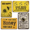 4pcs - Bee Happy - Vintage Metal Signs(8*12Inch/12*16Inch)