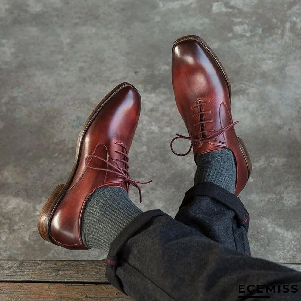 Men's Business Casual Oxford Leather Shoes | EGEMISS