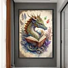 (Big Size)Counted Dragon Is Reading - 14CT Counted Cross Stitch - 40*60cm