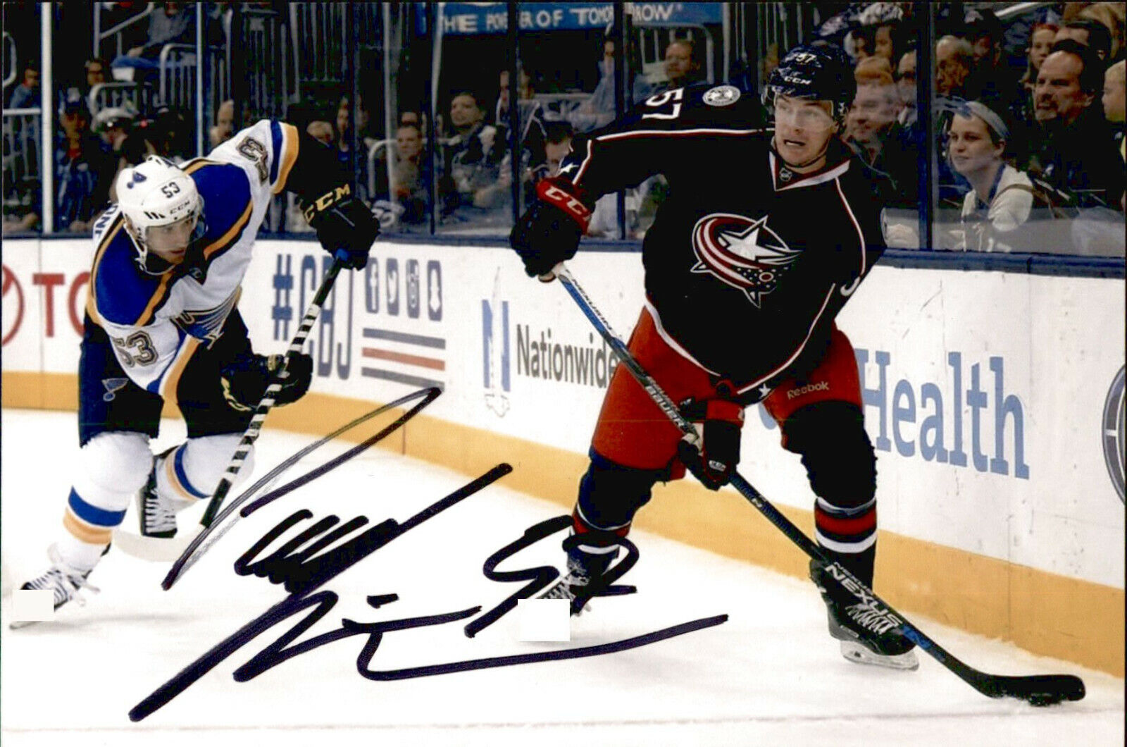 Paul Bittner SIGNED autographed 4x6 Photo Poster painting COLUMBUS BLUE JACKETS