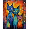Abstract Cat Painting-11CT Stamped Cross Stitch 40*50cm/15.75*19.69in