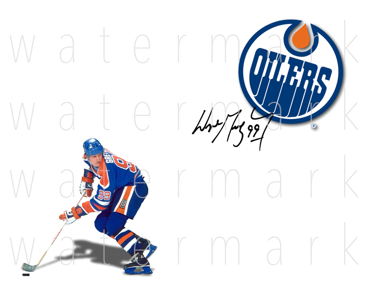 Wayne Gretzky Oilers signed 8X10 Photo Poster painting picture poster autograph RP