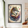 (Big Size)Dragon Reading Book - 11CT Counted Cross Stitch - 40*60cm