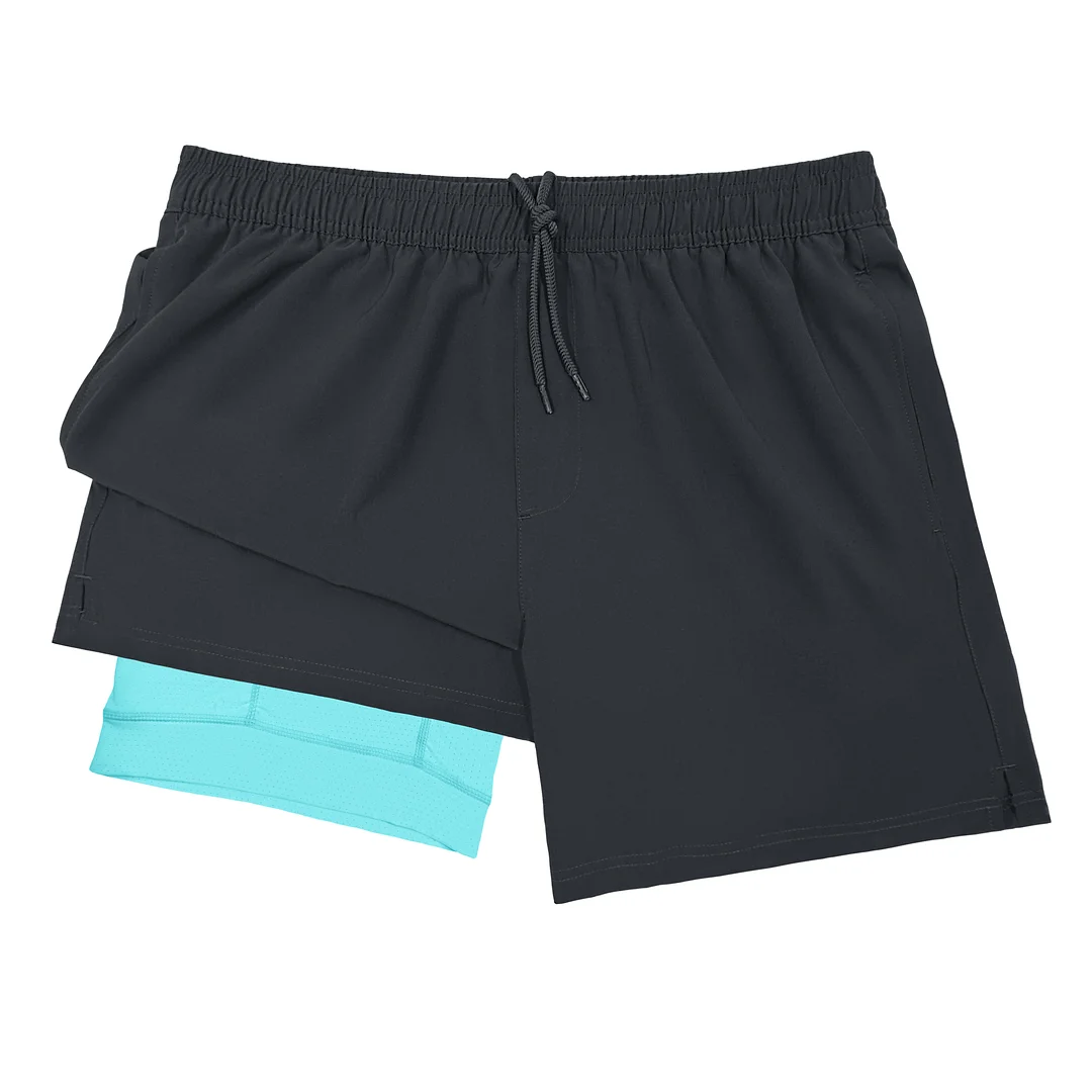 Charcoal Gray (Breathable Lined Workout Shorts)