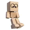 Shaking Wooden Man Figurine Handmade Car Ornaments Action Figure Creative Gifts
