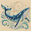 Blue Whale-Diamond Painting Pearl Art Kit(30X30cm)