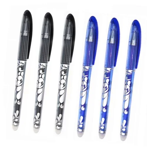 3/6Pcs/Set Erasable Pen Nib 0.5mm Blue Black Pen Ballpoint pens Student Office School Pen Writing Exam Supplies Stationery