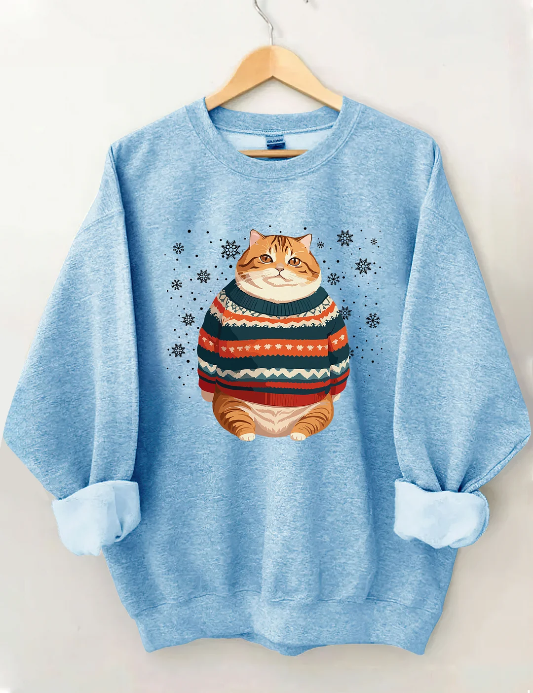 Fat Cat In Sweatshirt