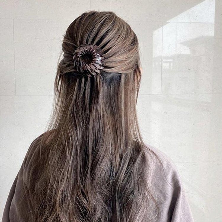 Ponytail hairpin curling iron