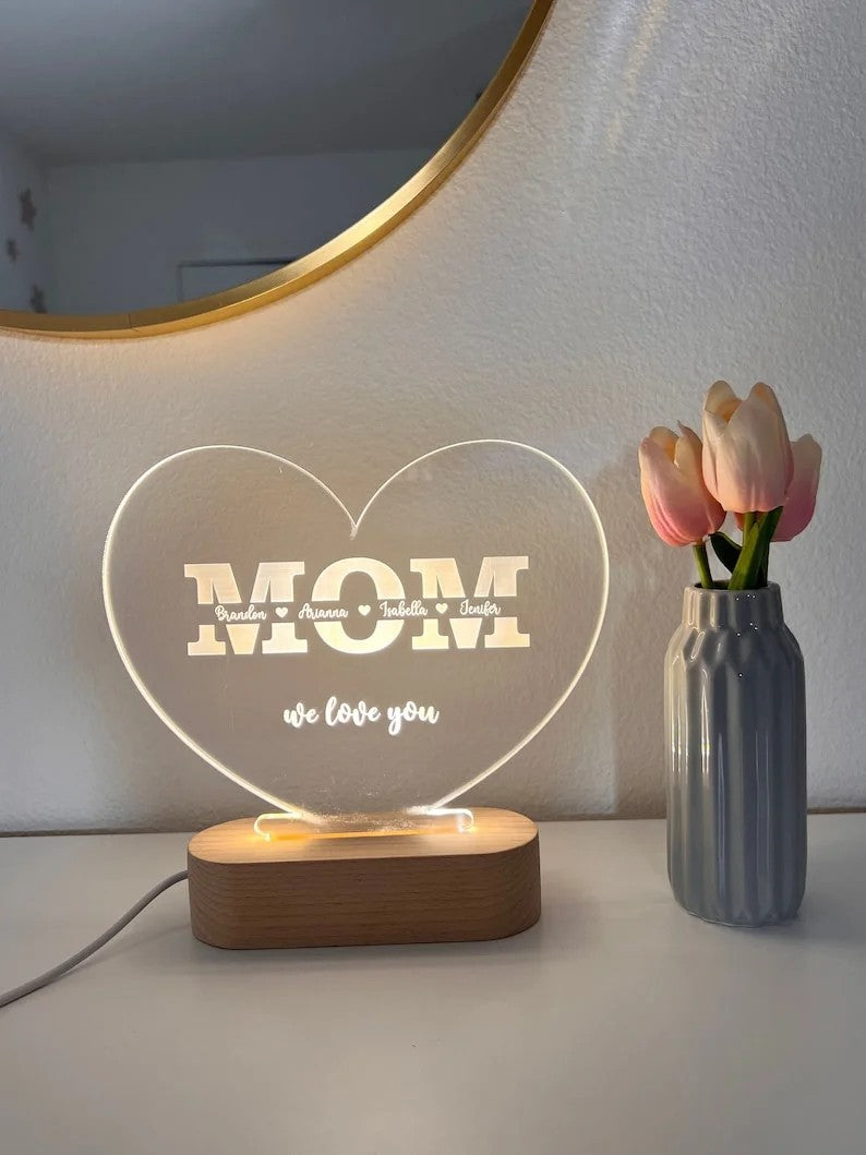 Loveyoufancy Custom LED Name Night Light, Light up Sign, Mother's Day gift