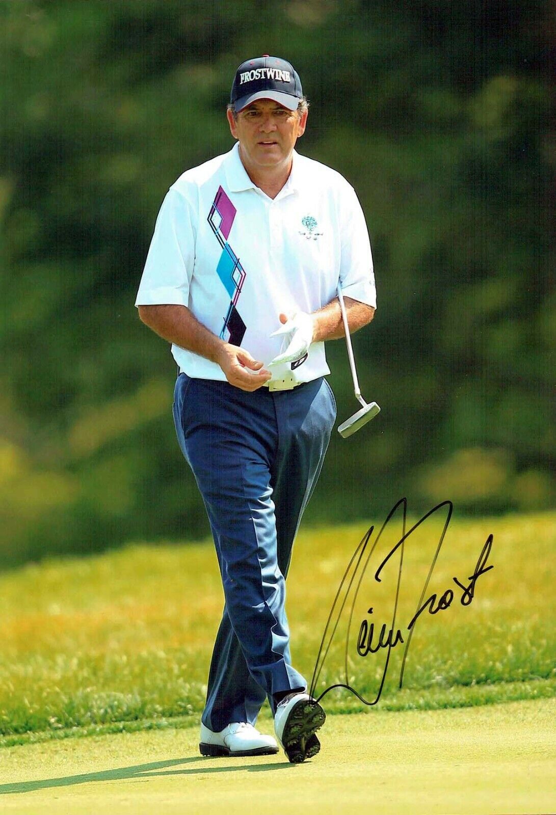 David FROST SIGNED 12x8 Photo Poster painting AFTAL Autograph COA South African Golf Golfer