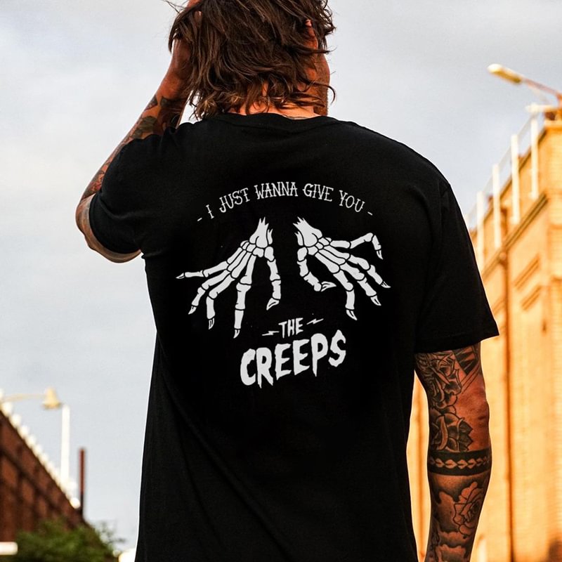 THE CREEPS printed loose T-shirt designer -  