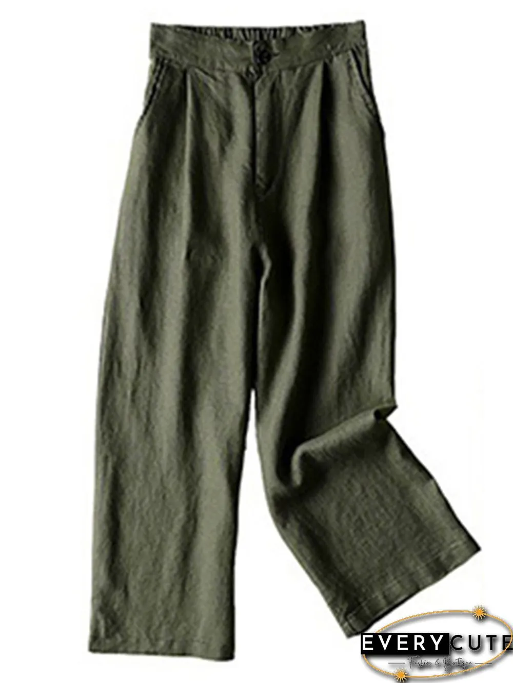 5 Colors Line Loose Casual Plus Size Wide-Leg Pants