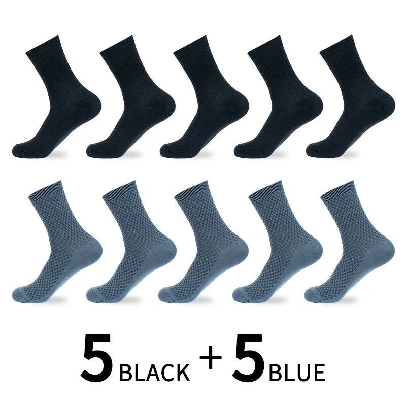 Aonga 10 Pairs/Lot Spring Summer Autumn Winter Men Business Socks High Quality Solid Black Long Short Sock Casual Sports Breathable