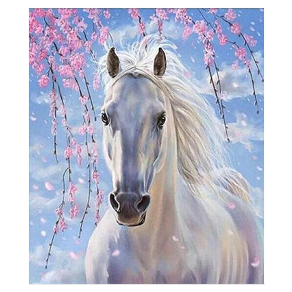 Full Round Diamond Painting Horse (35*25cm)