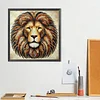 Diamond Painting -DIY Round Drill Mosaic  Lion(40x40cm)