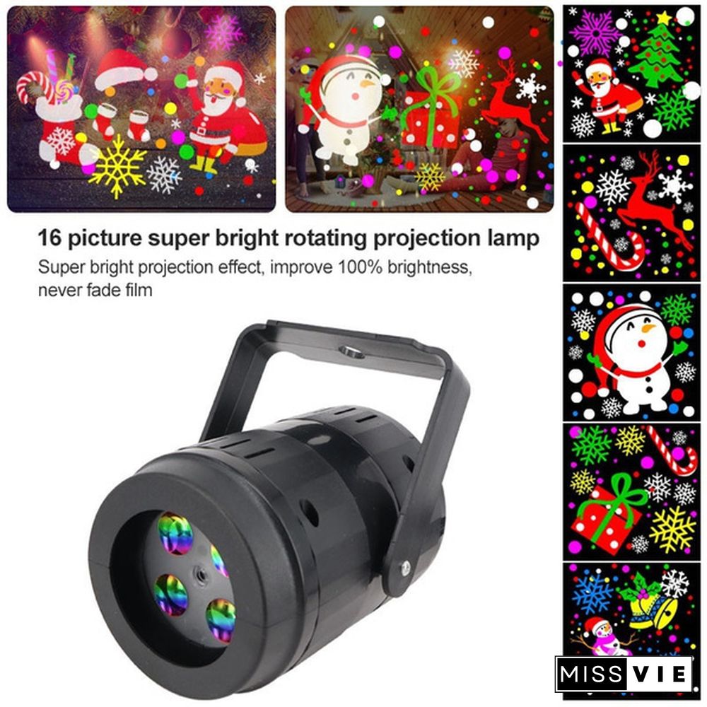 New Fashion Halloween Christmas Projector Lights, Outdoor Holiday Decorations,Halloween Led Projector Lights, 16 Patterns Waterproof Xmas Snowflake Snow Light, Party Garden Laser Projection Lamp