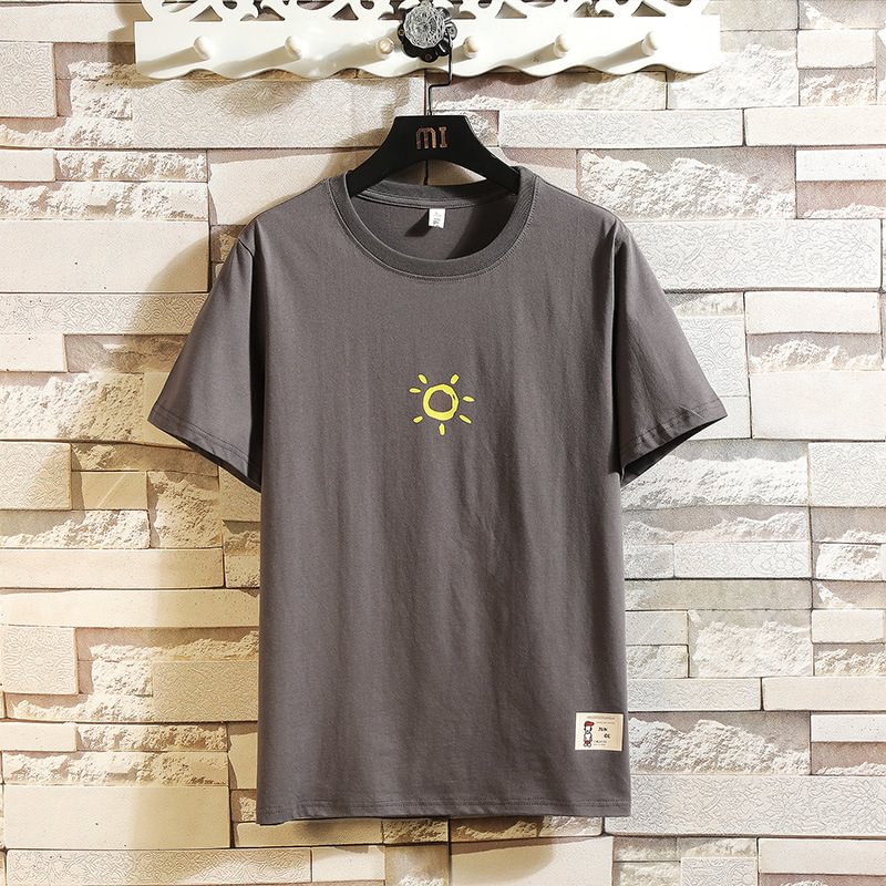 Japanese Style fashion printing small sun casual plus size short-sleeved T-shirt trend