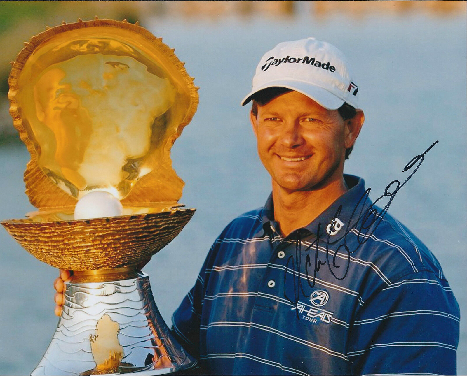 Retief GOOSEN SIGNED Autograph 10x8 Photo Poster painting AFTAL COA Asian TOUR Winner GOLF