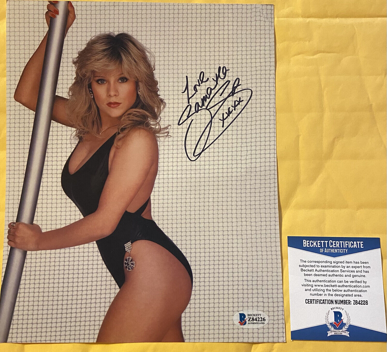 Samantha Fox Autographed Signed 8x10 Color Photo Poster painting Sexy Beckett Authenticated?