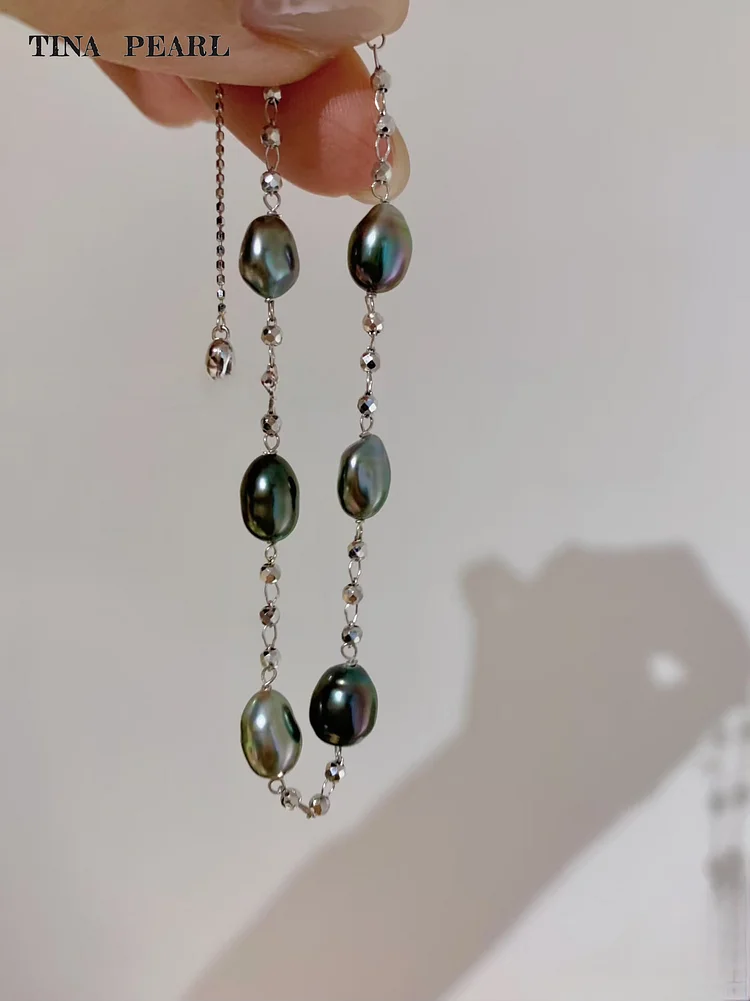 2025 TINA Jewelry 18k gold + sea Tahitian pearl starry sky bracelet