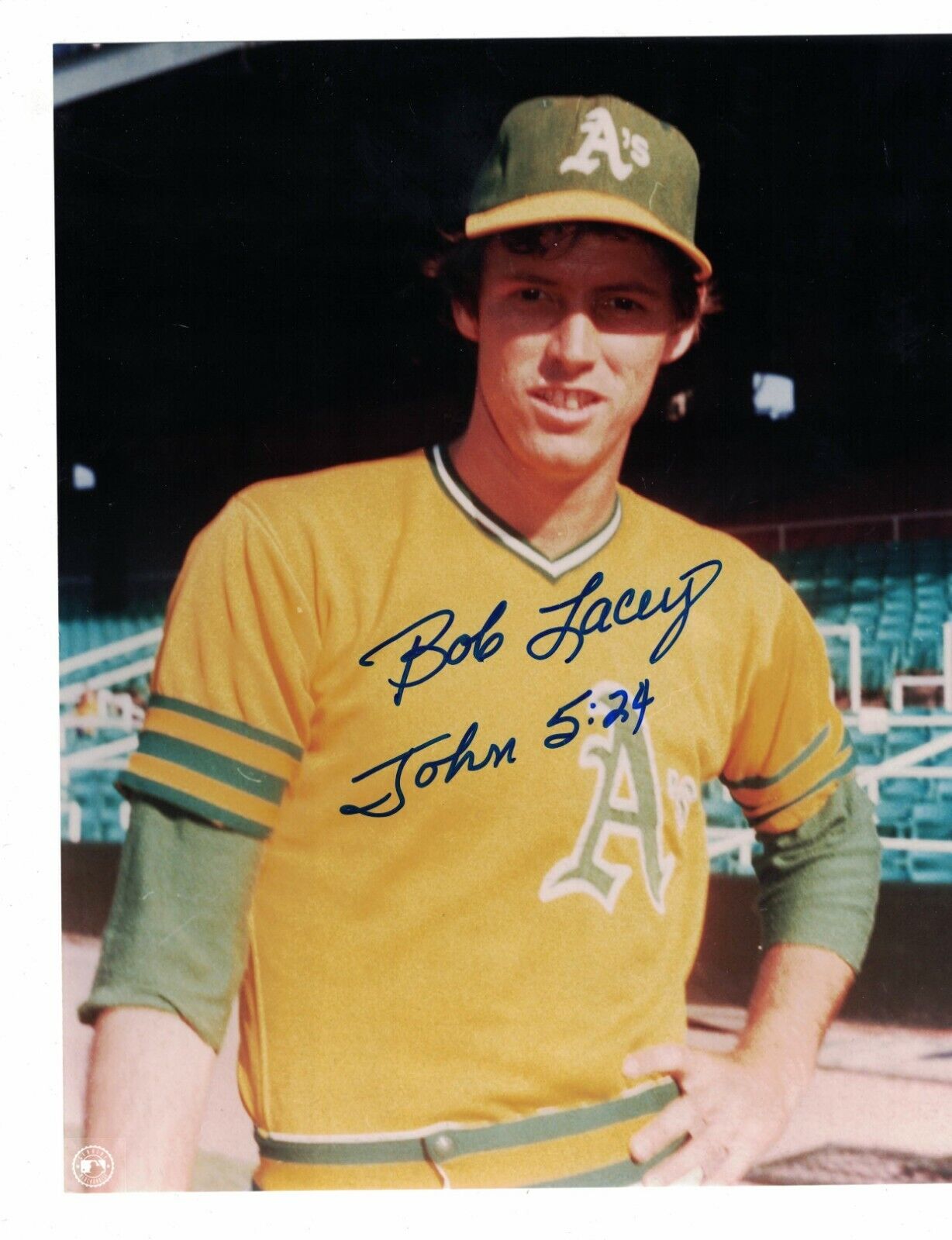 Bob Lacey Oakland Athletics Signed 8x10 Photo Poster painting W/Our COA LML140