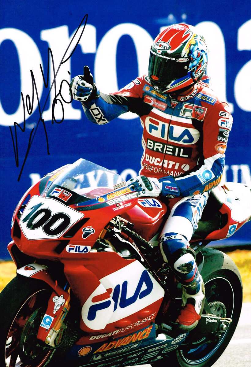 Neil Hodgson IN PERSON SIGNED Superbikes Champion 12x8 Photo Poster painting AFTAL Autograph COA