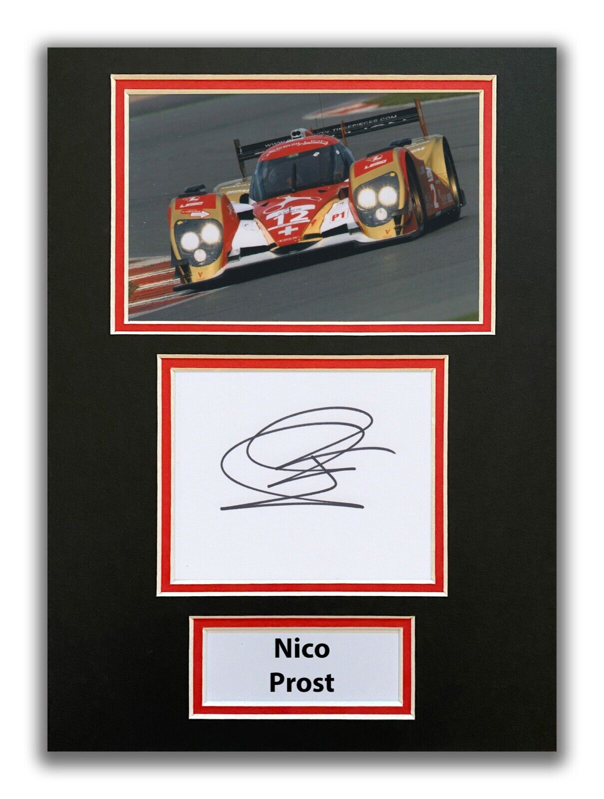 NICO PROST HAND SIGNED A4 MOUNTED Photo Poster painting DISPLAY - LE MANS - AUTOGRAPH 1.