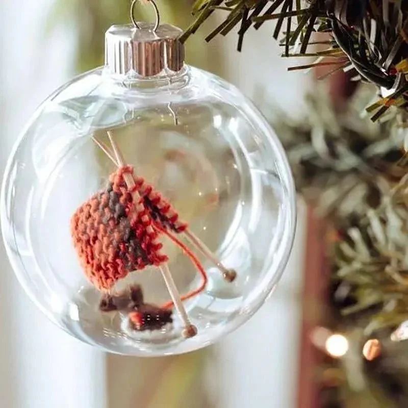 VigorDaily Knitting Christmas Ornament, Knit Gift, Holiday Decor, Knitters Gift