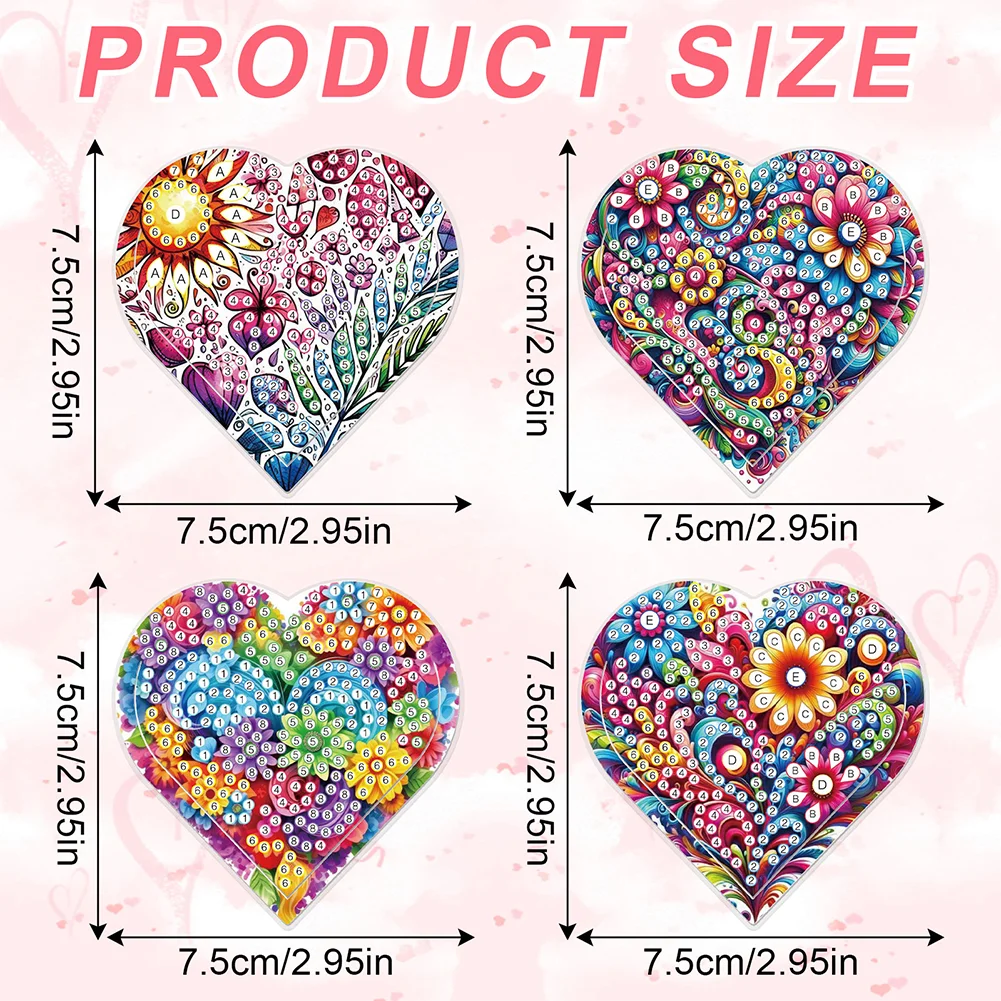 8 pcs Flower Women Diamond Painting Bookmarks Diamond Art Book Corner Kit