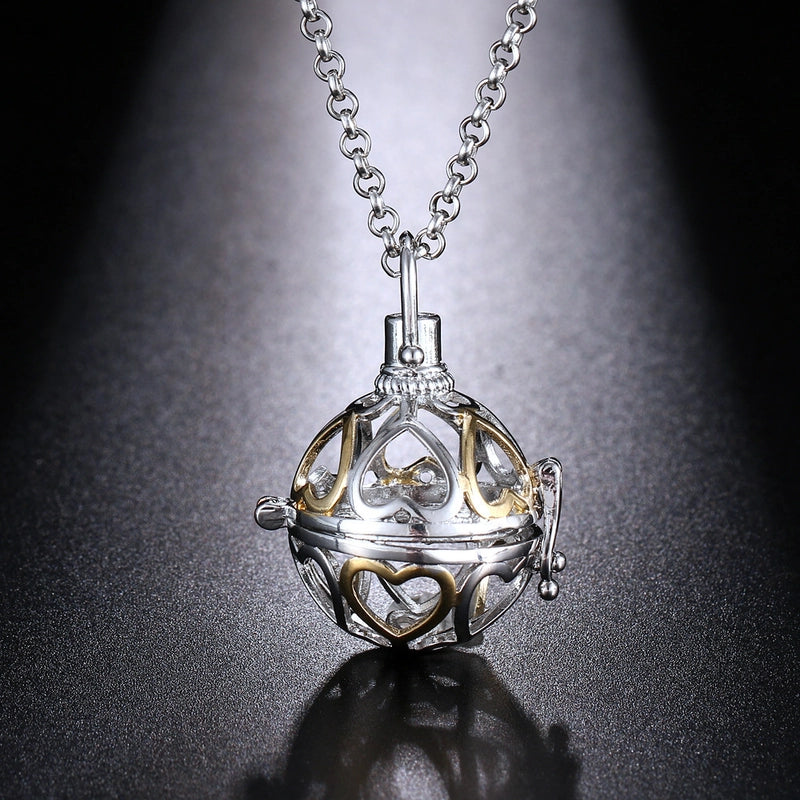 Mexican Bell Feather Tassel Necklace Music Ball Women Aromatherapy Essential Oil Diffuser Exquisite Ornament