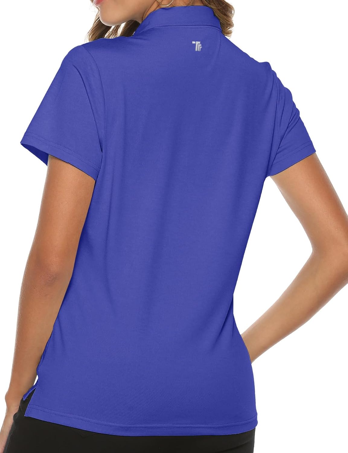 Women's Golf Polo Short Sleeve Shirts Lightweight Moisture Wicking Collared T Shirt Quick Dry 4-Button