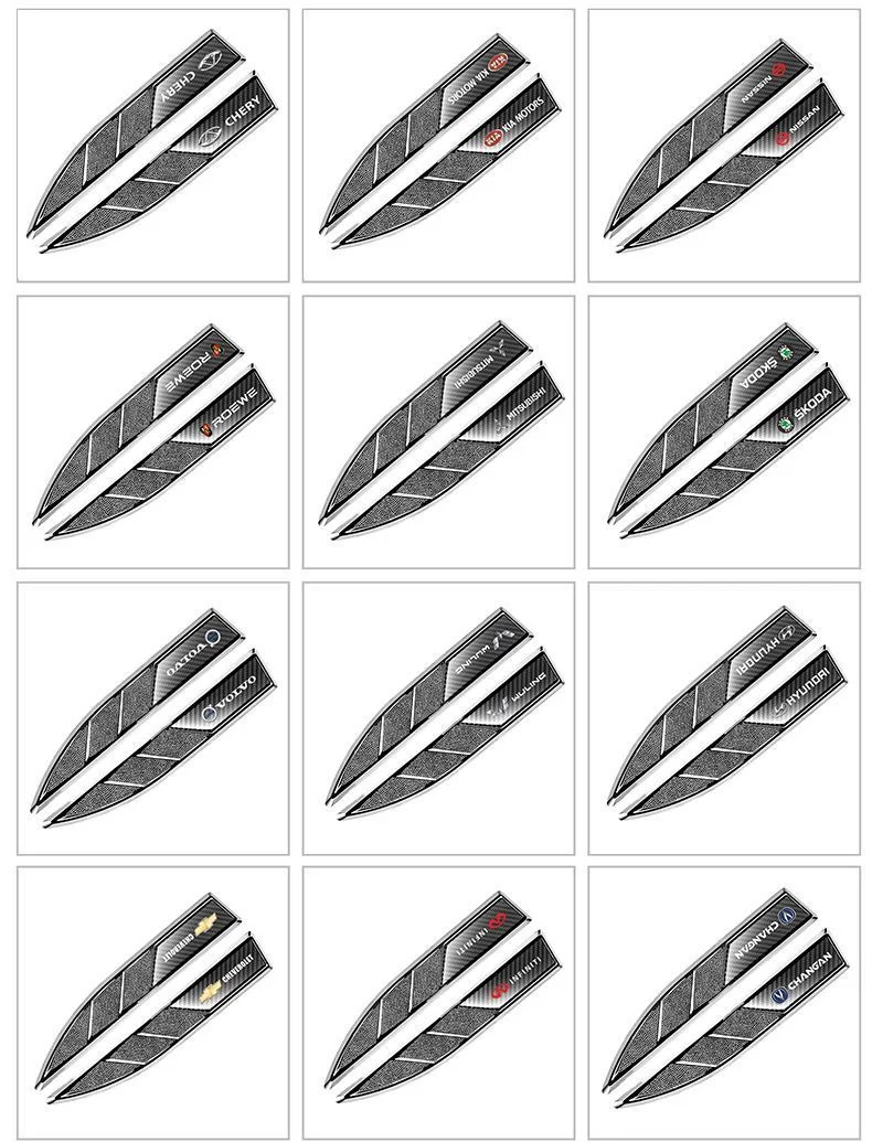 Car metal modification side label sticker