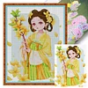 (US Local)Girl-11CT Stamped Cross Stitch Kit(49x65cm)