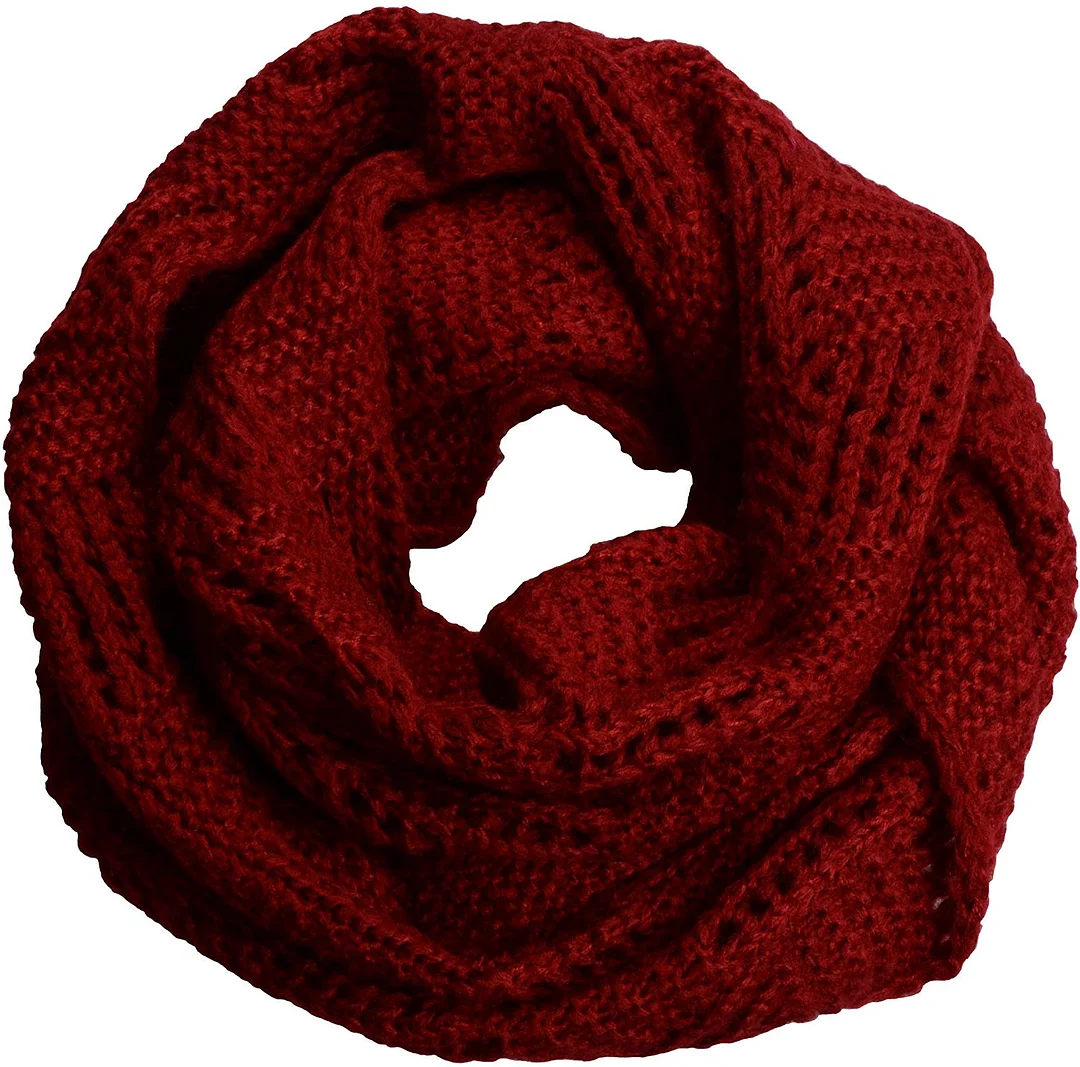 Women's Men Thick Winter Knitted Infinity Circle Loop Scarf