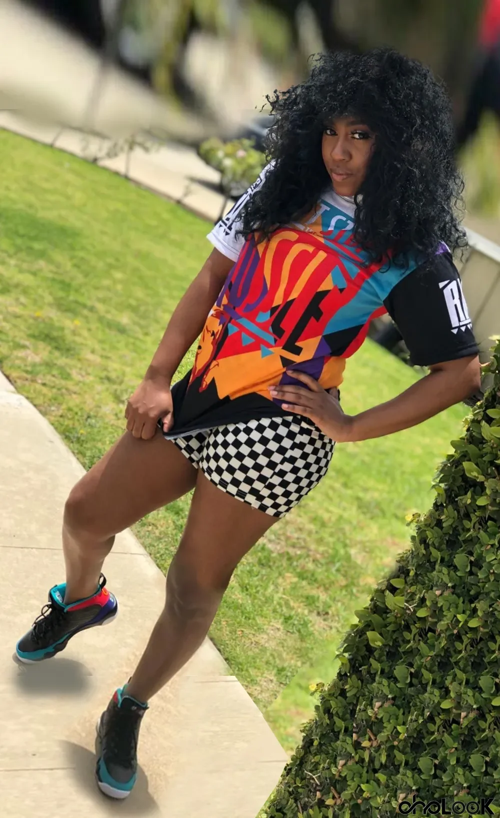 Plus Size Printed Sporty Two Piece Shorts Sets
