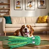 2Pcs Octopus Dog Toy No Stuffing Squeaky Plush Puzzle Toy Interactive Chew Toy